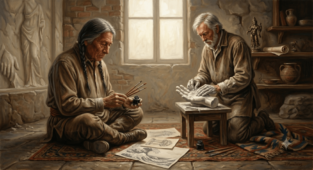 Michel-Ange et Hokusai